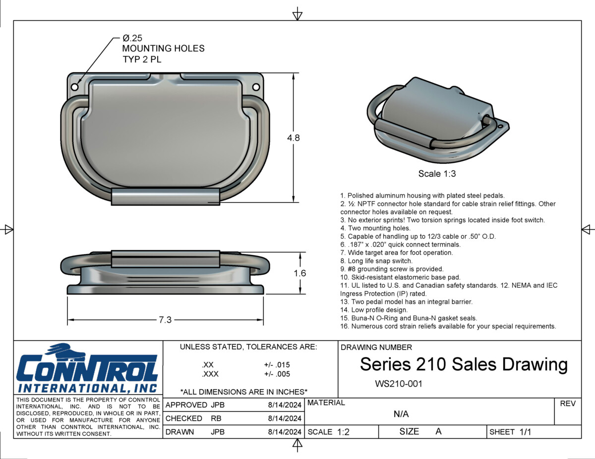 Series 210 Sales Drawing