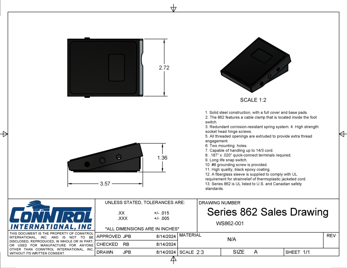 Series 862 Sales Drawing