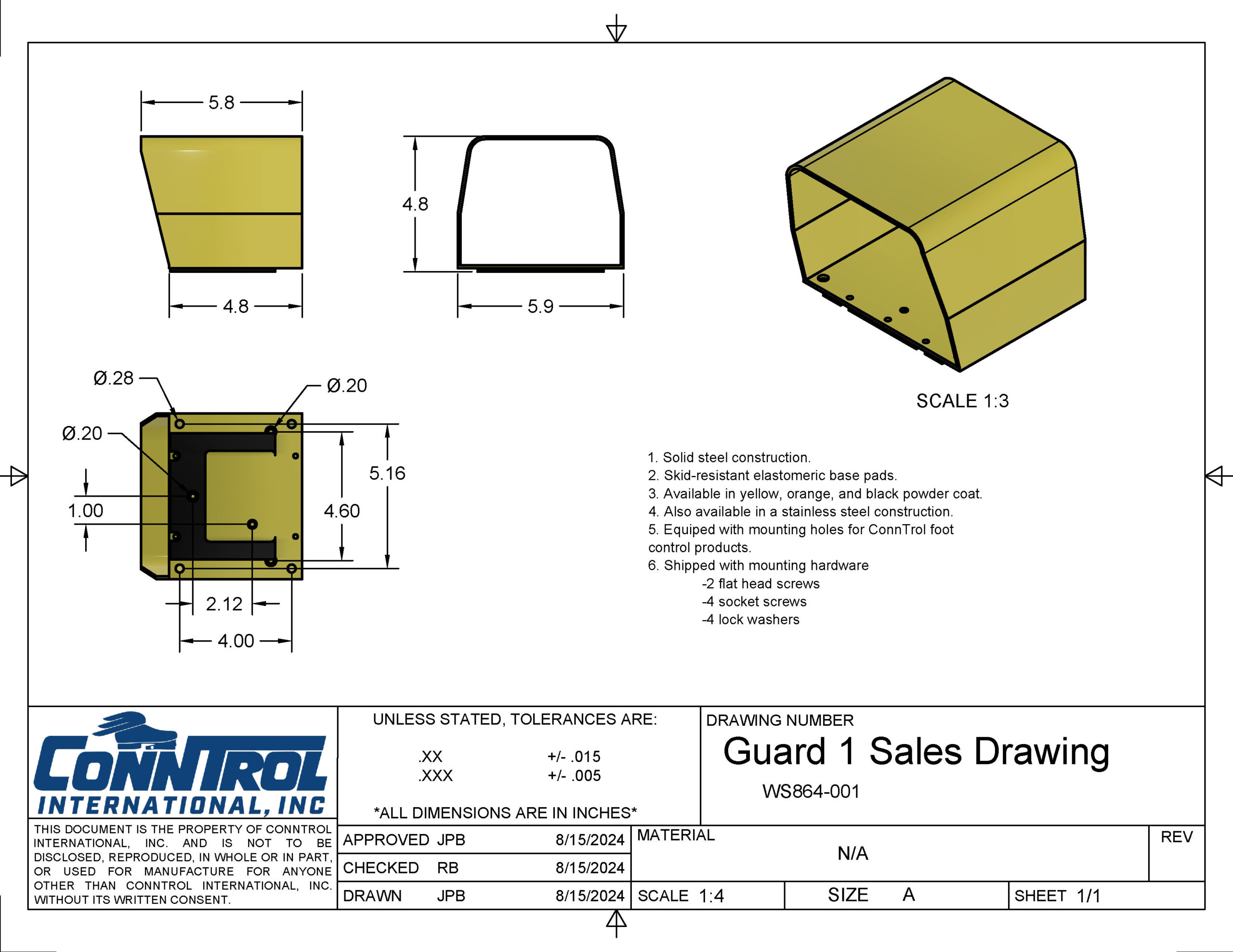 Guard 1 Sales Drawing
